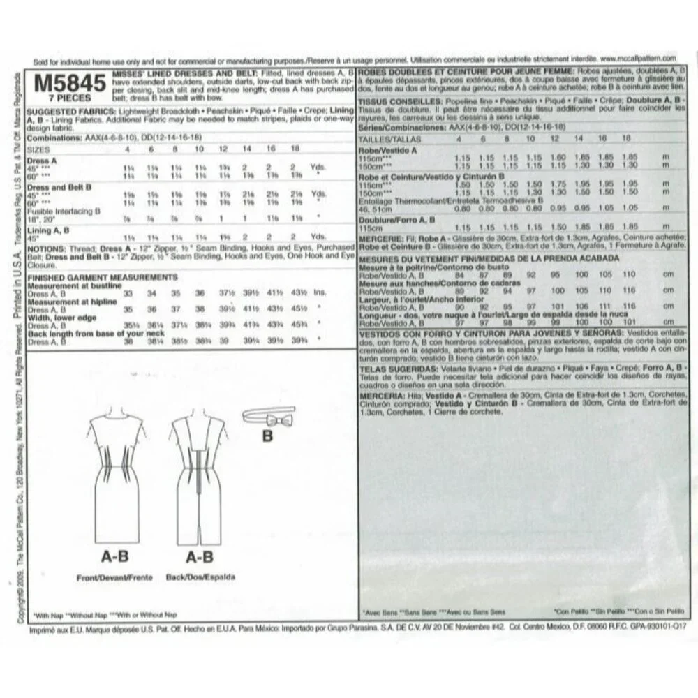McCalls mccall sewing